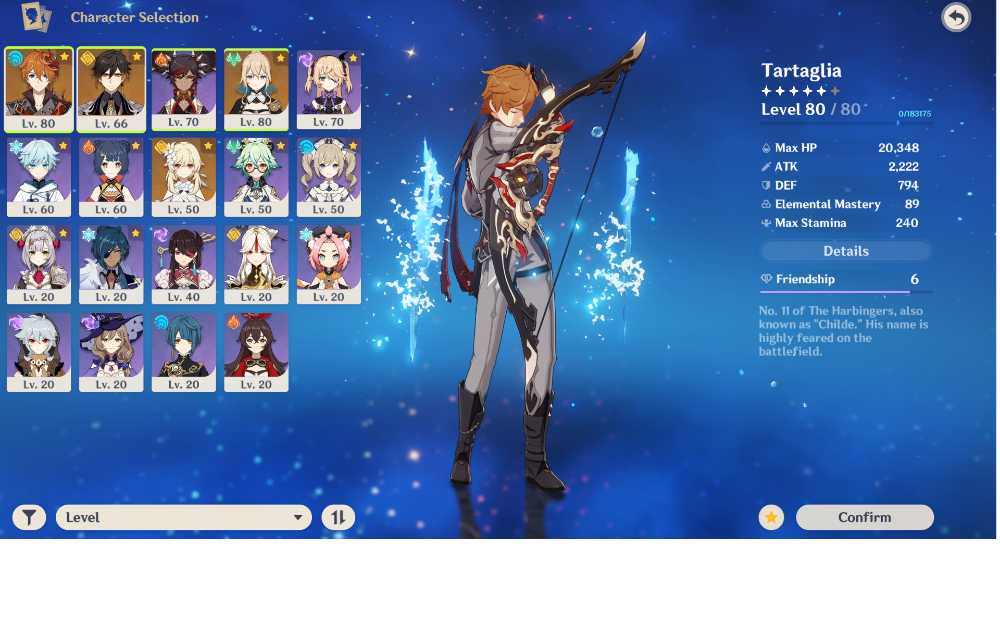 Ar 48 Childe Zhongli Jean 5 Crt Spear 5 Amos